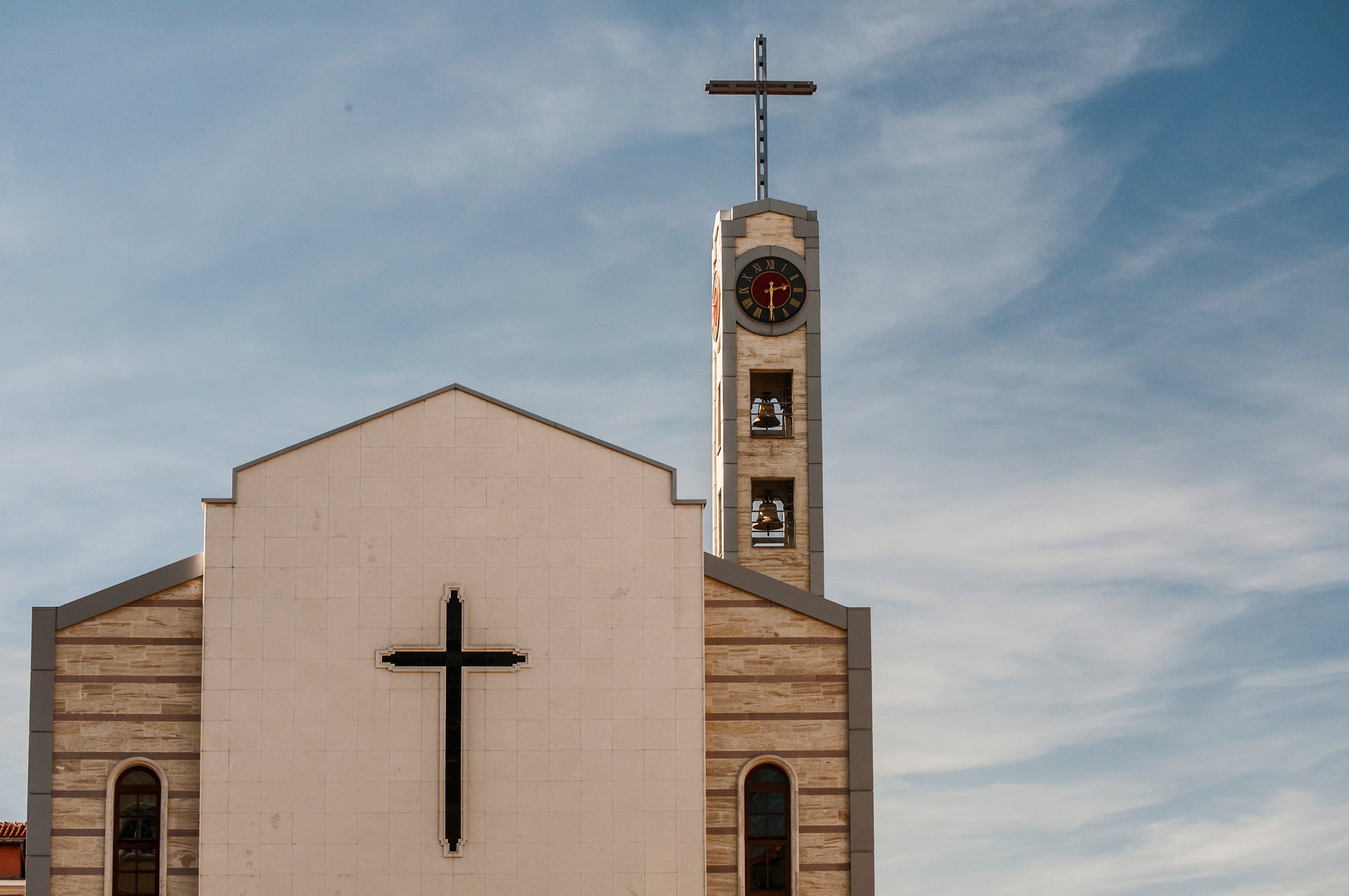 Contemporary catholic church building